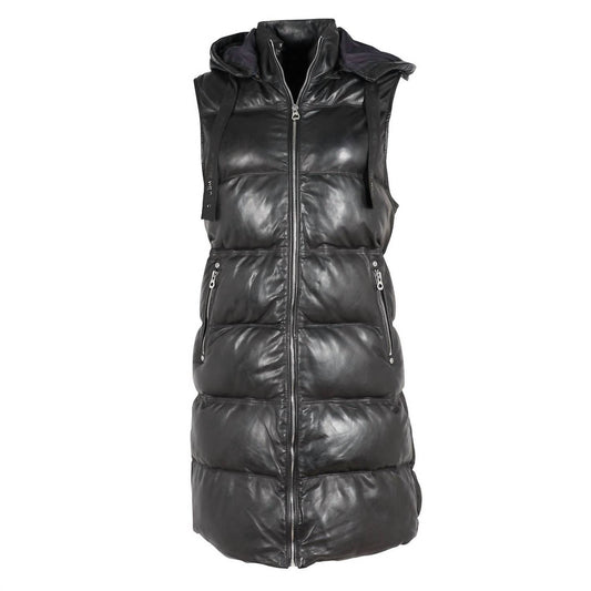 Mauritius - Leather Veo Cf Leather Puffer Vest Jacket