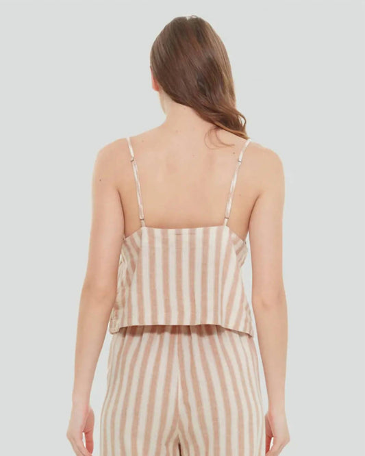 Dex - Button Front Striped Camisole