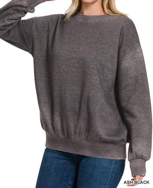 Zenana - Mila Acid Wash Pullover