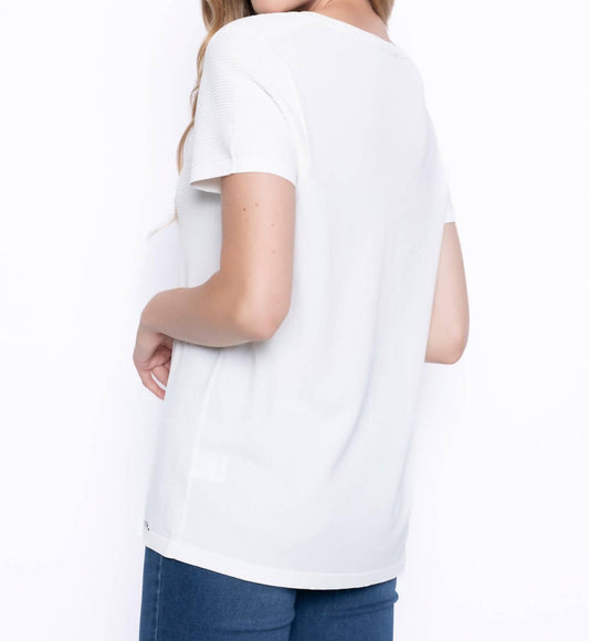 Picadilly - V-Neck Textured Knitted Top