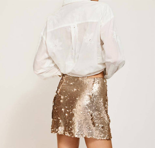 Line And Dot - Naida Sequins Mini Skirt