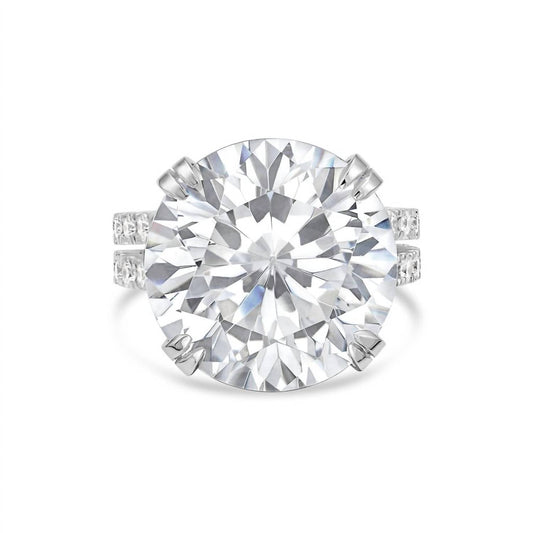 Diana M Jewels - Women's Lab Grown Round Diamond Split Shank Engagement Ring - directbrandpartner - jewelry - lab - grown - diamond