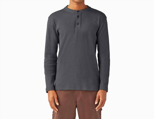 Dickies - Henley Thermal Shirt - clothing - cotton - blend - grey
