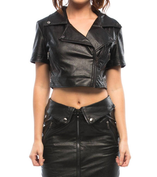 Do+Be - Cropped Rider Jacket - black - clothing - jackets