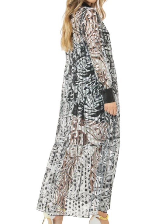 Cqbycq - Long Sleeve Sheer Dress