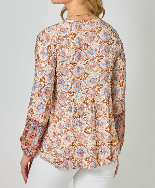 Mystree - Printed Peasant Blouse