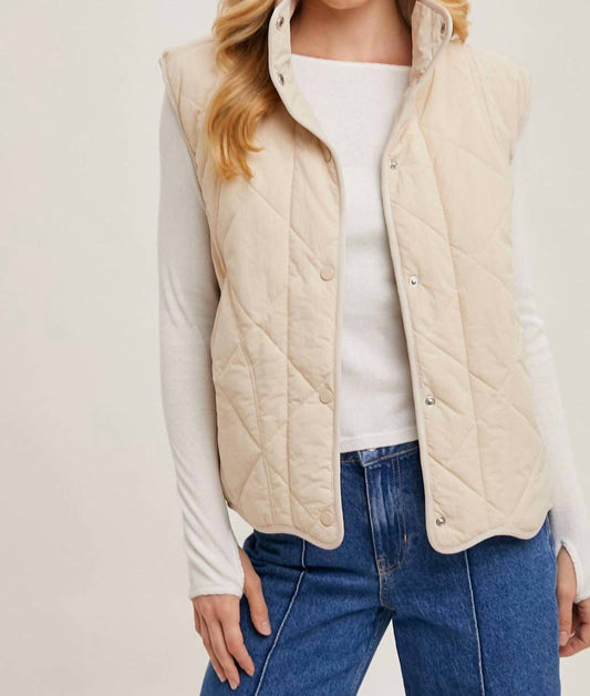 Bluivy - Women's Button Down Quilted Puffer Vest