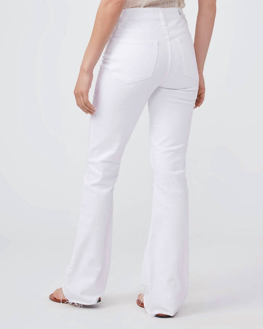 Paige - Laurel Canyon Raw Hem High-rise Flare Leg Jeans