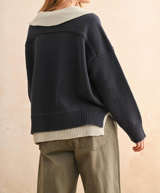 Miou Muse - Hampton Knit Collar Sweater