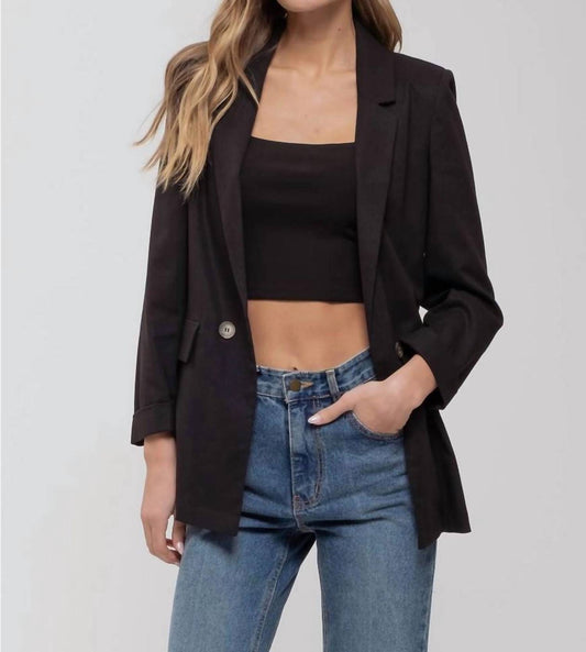 The Workshop - 3/4 Cuff Sleeve Collared Blazer