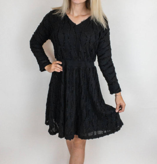 Mikarose - Long Sleeve Textured Dress