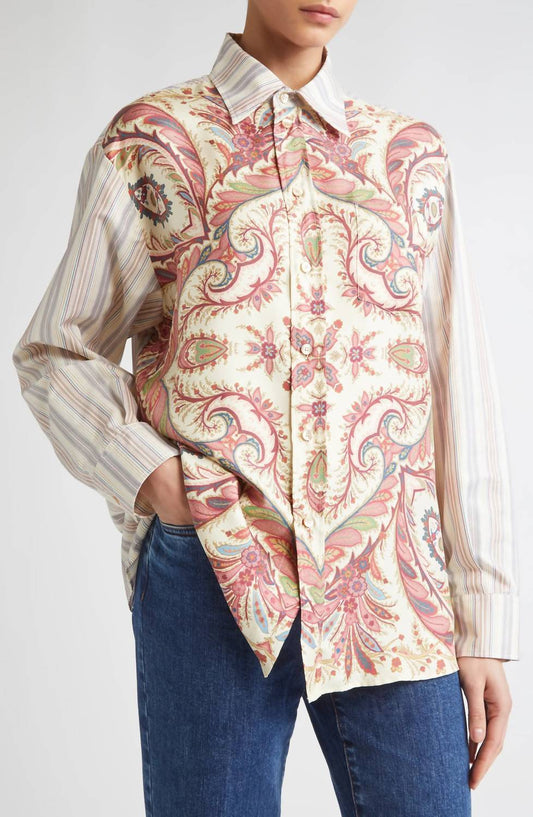 Etro - Silk & Cotton Print Blouse