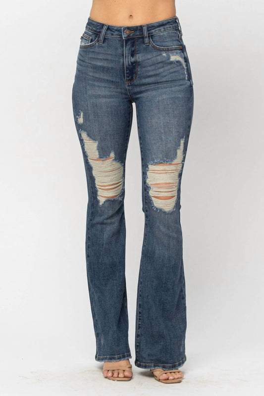 Judy Blue - Destroyed Knee Flare Jean