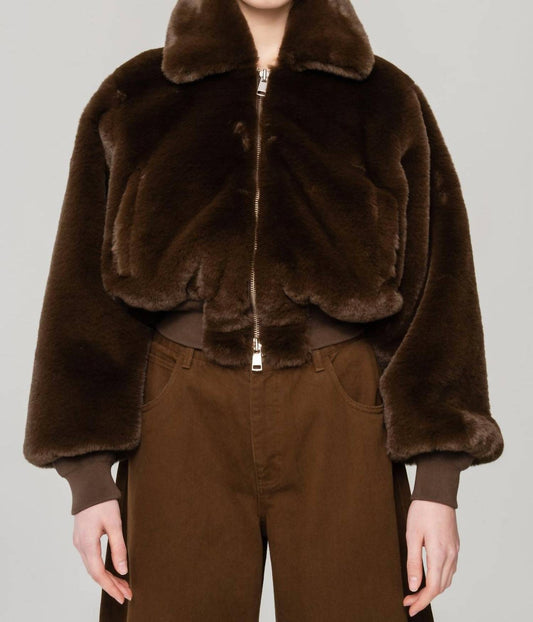 Ronny Kobo - Women's Clemence Faux Fur Bomber Jacket