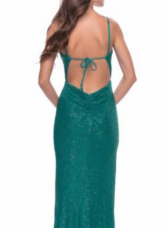 La Femme - Sequin Long Prom Gown