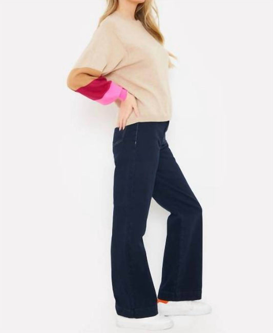 Wispr - Balloon Sleeve Star Back Crew Sweater