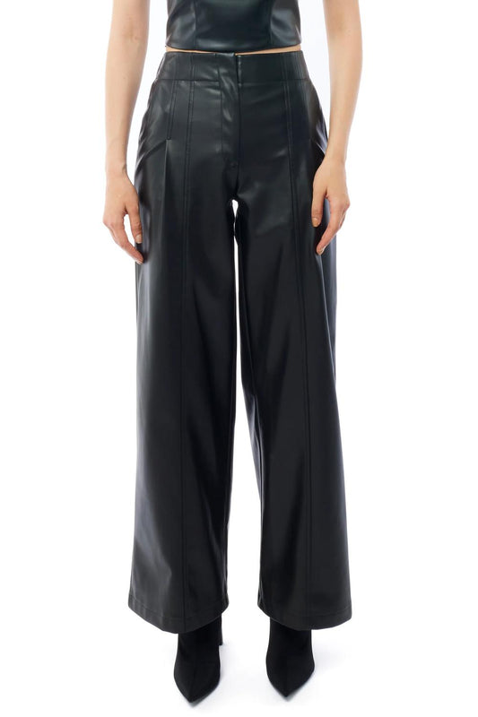 Lblc The Label - Clark Faux Leather Wide Leg Pant