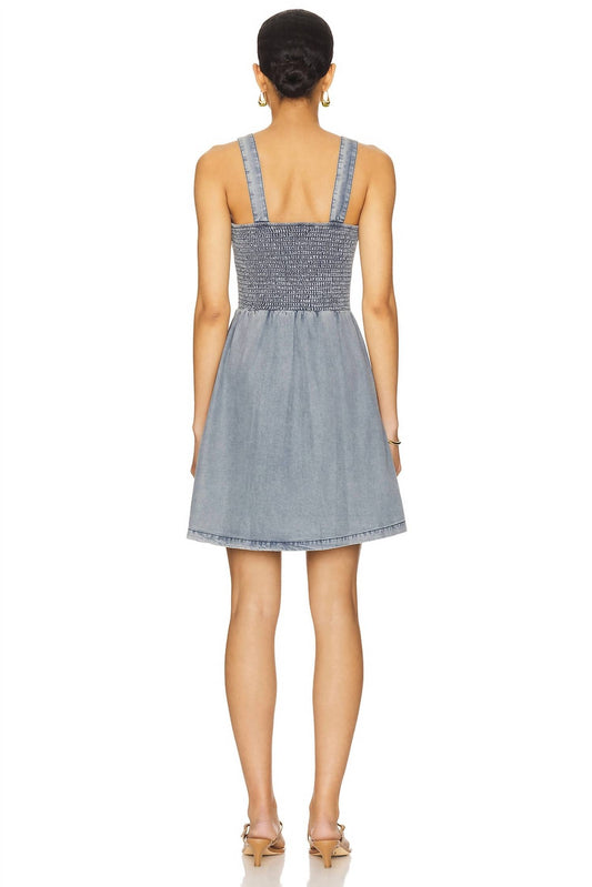 Heartloom - Pleated Bodice Denim Dress