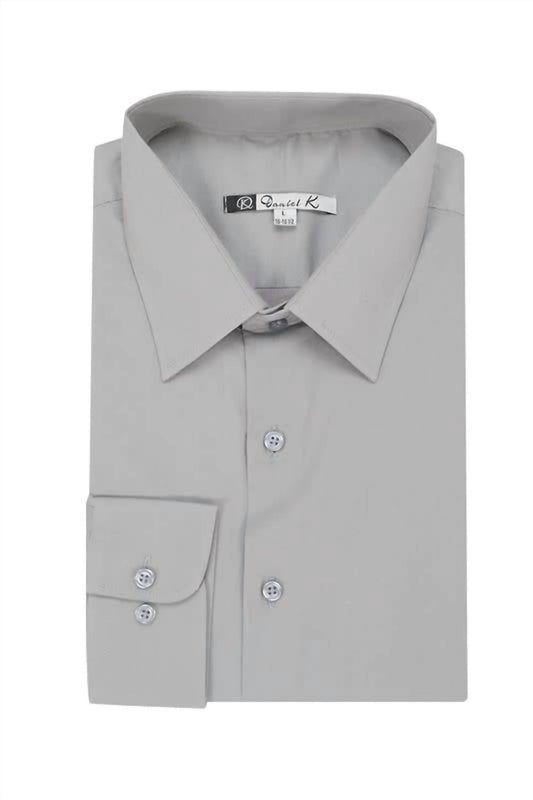 Daniel K - Men's Long Sleeve Solid Button Up Shirt