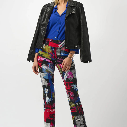 Joseph Ribkoff - Foiled Faux Suede Fitted Jacket