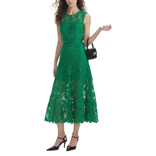 Self-Portrait - Lace Sleeveless Midi Dress