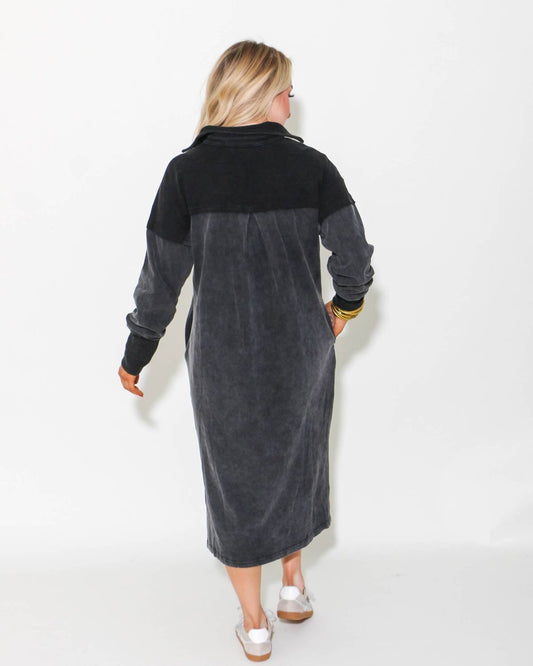 Heyson - Mineral Washed Casual Midi Dress