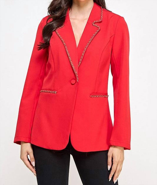 Milk & Honey - Chain Detail Blazer