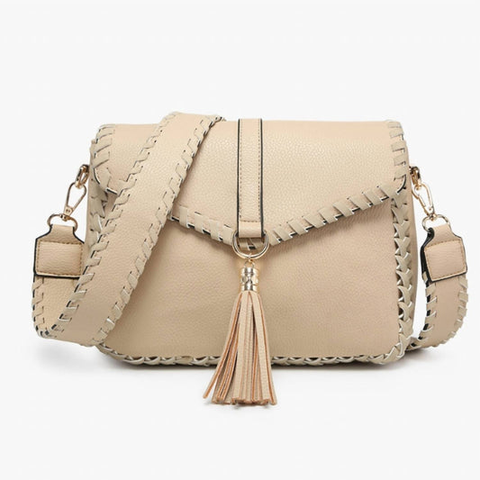 Jen & Co. - Women's Cam Whipstitch Flapover Crossbody