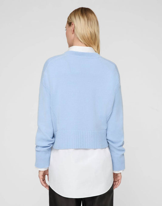Lafayette 148 - Cashmere Crewneck Cropped Sweater