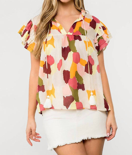 Thml - Spotted Flutter Sleeve Top