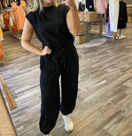 Entro - Oversized Terry Knit Jumpsuit