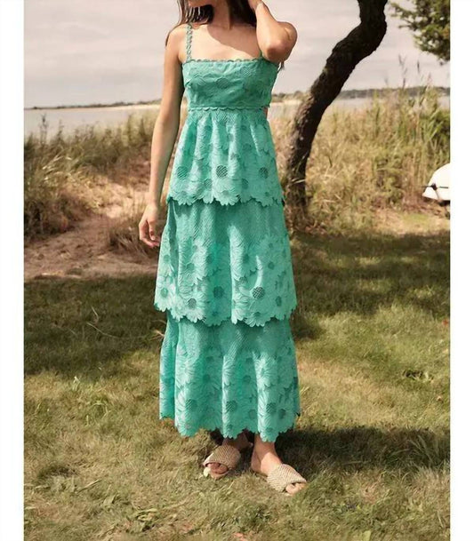 Saylor - Elloise Sunflower Eyelet Midi Dress