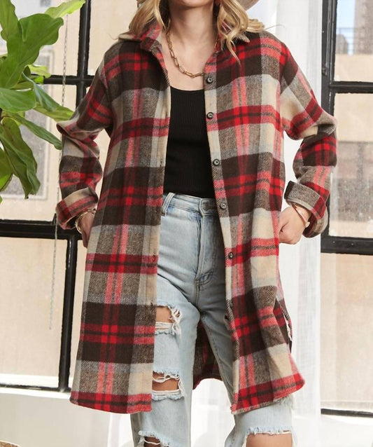 Madelyn - Check Flannel Shacket - Plus