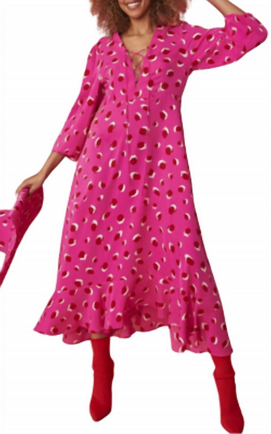 Jayley - Silk Blend Polka Dot Maxi Dress