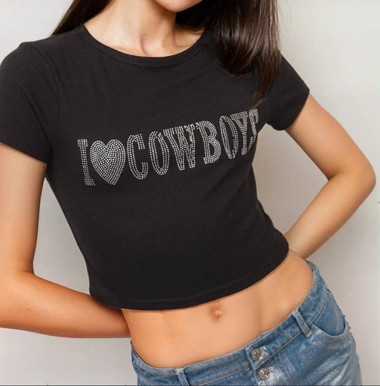 Pretty Garbage - I Love Cowboys Tee