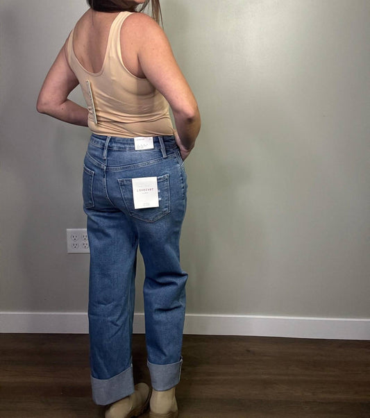 Lovervet - Super High Cuffed Baggy Jeans