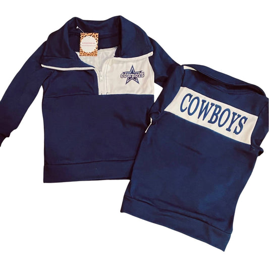 Aier Wholesale - Kid's Dallas Cowboys Quarter Zip Pullover