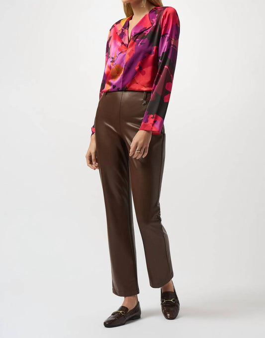 Joseph Ribkoff - Recycled Satin Floral Print Straight Top