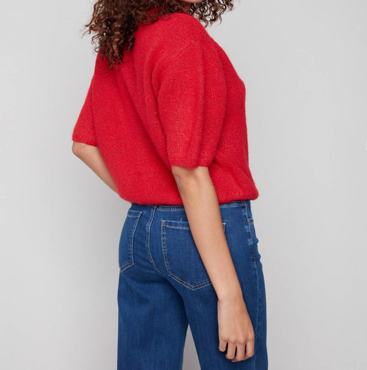 Charlie B - Balloon Elbow Sleeve Knit Sweater