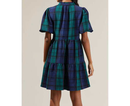 Sugarlips - Women's Hudson Plaid Jacey Babydoll Eyelet Mini Dress