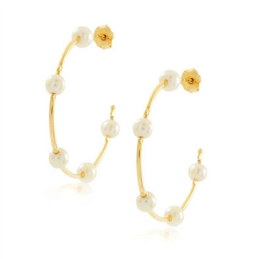 Sahira - Women's Molly Pearl Hoops