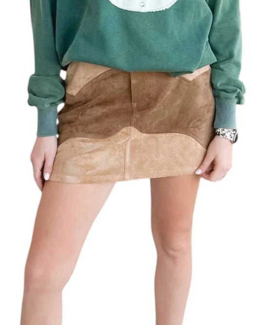 Very J - Swirl Suede Skirt