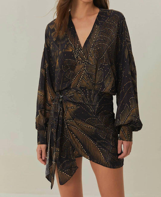 Farm Rio - Golden Foliage Mini Dress