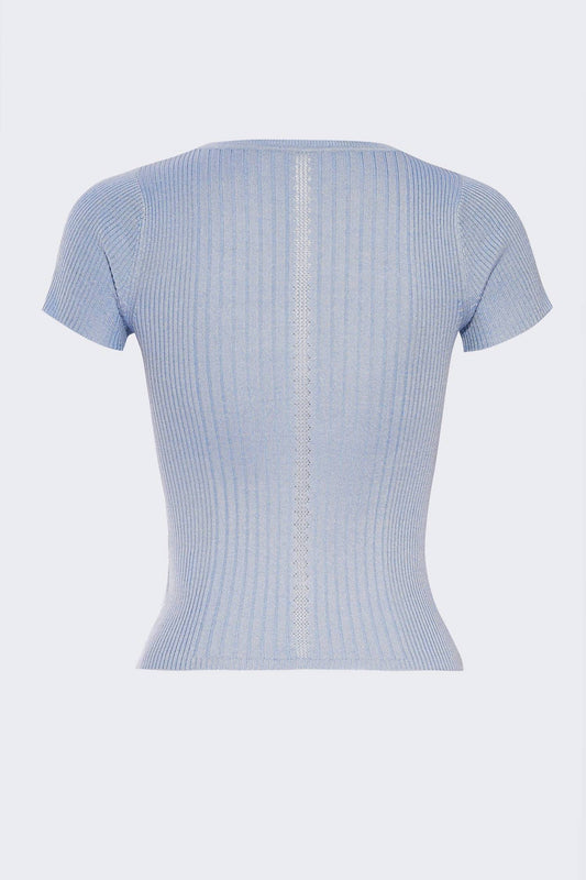 Crew Neck Short Sleeve Sweater