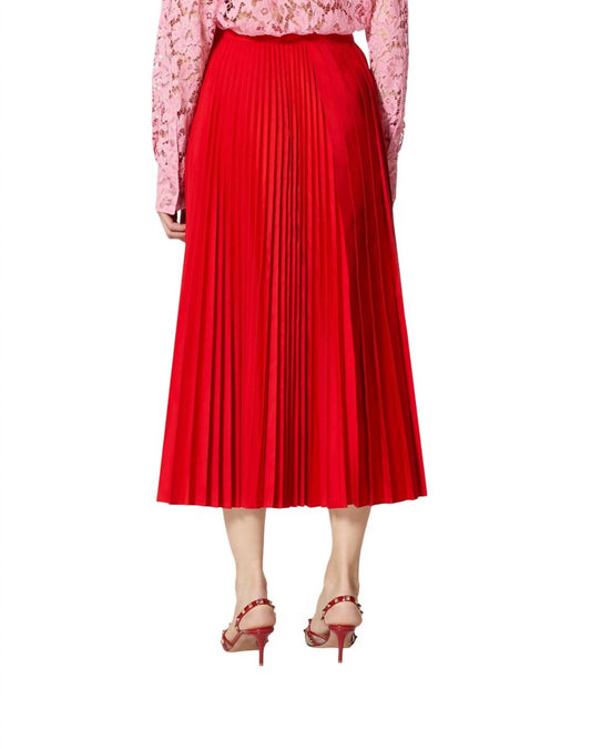 Valentino - Micro Faille Pleated Skirt