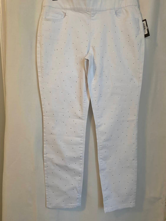 Azi - AZI White jeans with sparkle dots