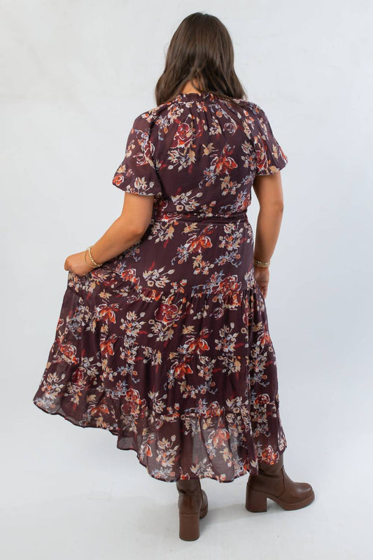 Thml - Printed Puff Sleeve Tiered Maxi Dress