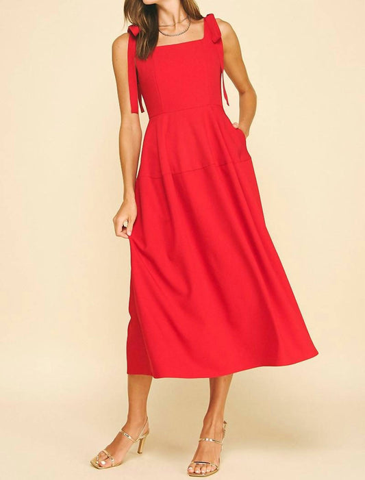 Pinch - Solene Bow Detail Midi Dress