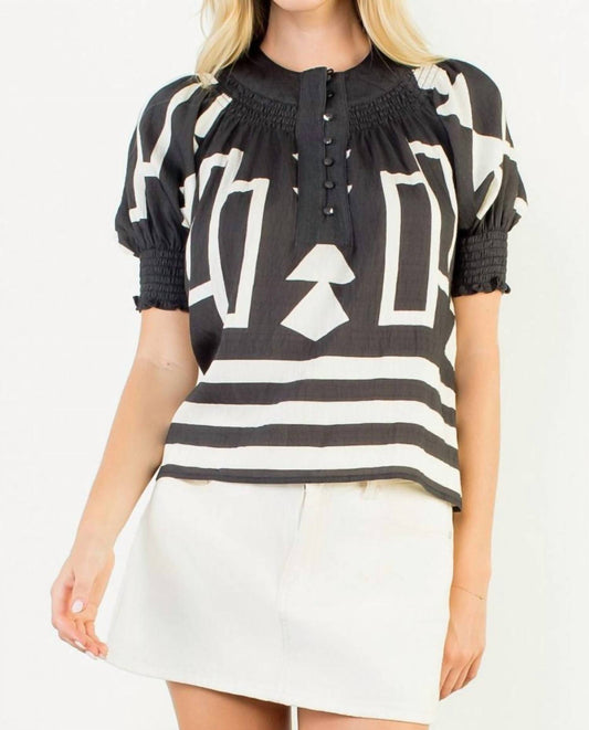 Thml - Annie Short Sleeve Print Top