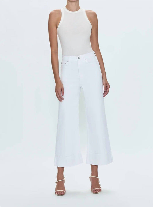 Pistola - Lana Crop With Cuff High Rise Ultra Wide Leg Jean